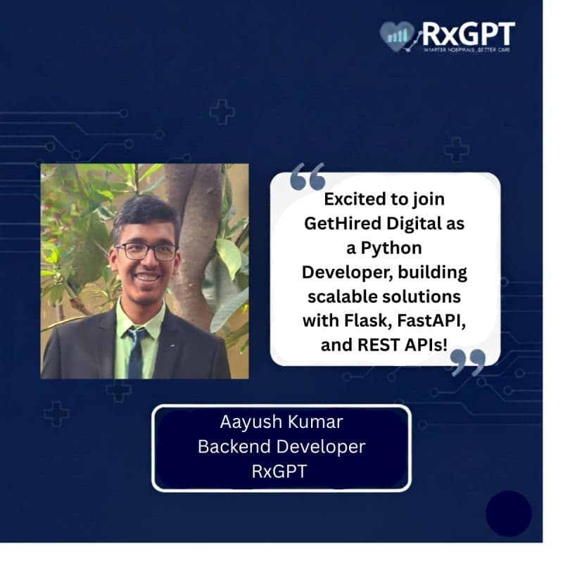 Photo of Prerana Veerabhadrappa Kadi, UI/UX Design Intern at RxGPT